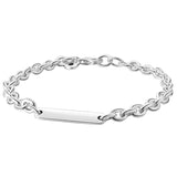 925 Silver Endless Hearts Engraving Bracelet