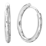 925 Silver Logo Signature Hoop Earrings For Women Gift