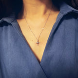 925 Sterling Silver Star Necklace Cross Chain Luxary Vintage Girls Bulk Jewelry