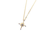 925 Sterling Silver Star Necklace Cross Chain Luxary Vintage Girls Bulk Jewelry