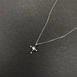 925 Sterling Silver Star Necklace Cross Chain Luxary Vintage Girls Bulk Jewelry