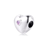 925 Silver Heart Clip Charm for Bracelet