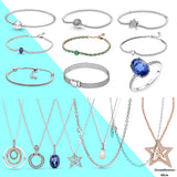 925 Silver Women's Heart Bracelet & Necklace Set