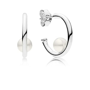 925 Silver Crystal Pan Earrings with Wavy Tie Nails