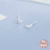 925 Silver Small Heart Stud Earrings for Girls