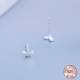 925 Silver Small Heart Stud Earrings for Girls