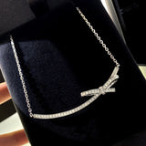 925 Sterling Silver Bowknot Pendant Necklace for Women Bridal Charm