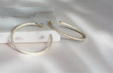 925 Sterling Silver Hoop Earrings with 600pcs AAAAA Zircon Pave Set