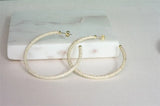 925 Sterling Silver Hoop Earrings with 600pcs AAAAA Zircon Pave Set