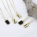 925 Silver Monogram Necklace Retro Hip Hop Pendant