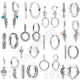 925 Sterling Silver Snake Bone Earrings Pendant