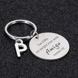 A-Z 26 Letters Keychain Spanish Amiga Keychains Friendship House Keychain Bir