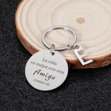 A-Z 26 Letters Keychain Spanish Amiga Keychains Friendship House Keychain Bir