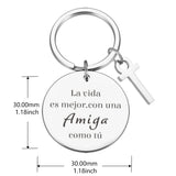 A-Z 26 Letters Keychain Spanish Amiga Keychains Friendship House Keychain Bir