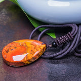 Agate Stone Jade Pendant Water Drop Shape Necklace Pendants Jade Jewelry