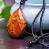 Agate Stone Jade Pendant Water Drop Shape Necklace Pendants Jade Jewelry