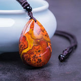 Agate Stone Jade Pendant Water Drop Shape Necklace Pendants Jade Jewelry