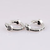 AlluEarring Hearts With Crystal Studs 925 Sterling Silver Earring