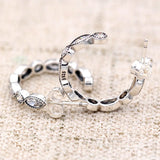 Crystal Marquise Earrings 925 Sterling Silver Wedding Gift DIY Jewelry
