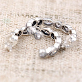 Crystal Marquise Earrings 925 Sterling Silver Wedding Gift DIY Jewelry