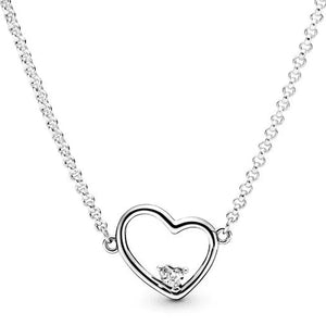 Asymmetric Hearts of Love Crystal Necklace