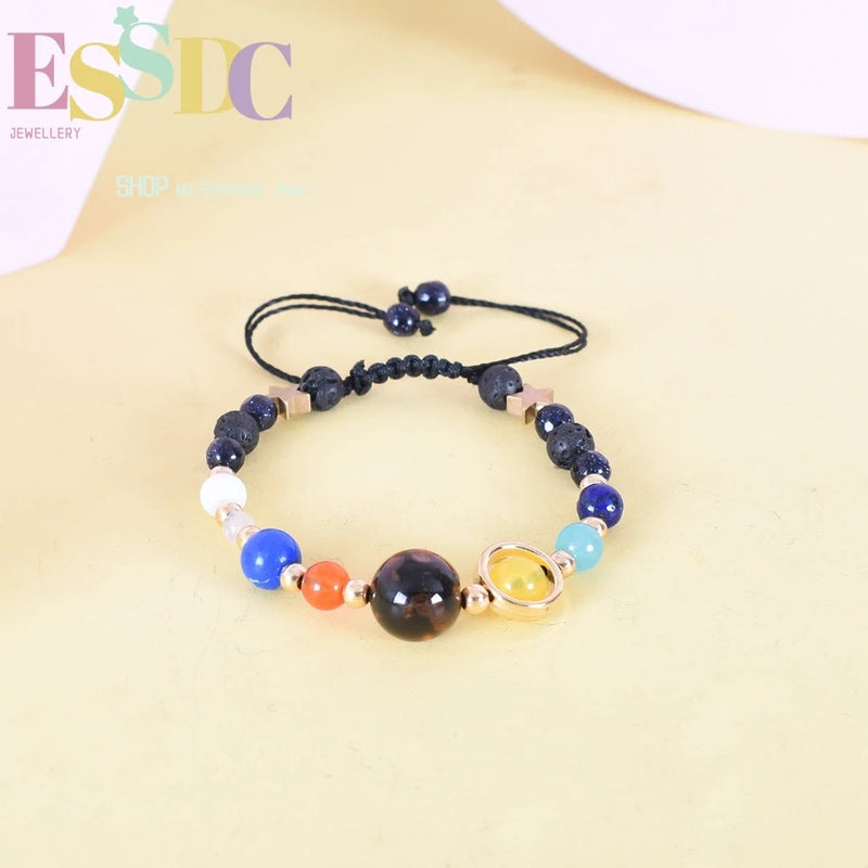 8 Planets Crystal Bracelet Natural Stone Beads