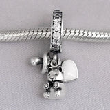 Baby Treasures & Pacifier Pendant Charm for 925 Sterling Silver Bracelet