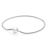 925 Silver Beaded Bracelet with Ball Clasp