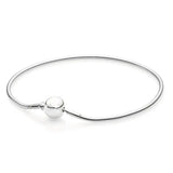 ESSENCE COLLECTION Beaded Snake Chain Bracelet 925 Sterling Silver Charm Jewelry