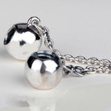 Ball Lock Safety Chain Beads 925 Sterling Silver Charm Bracelet