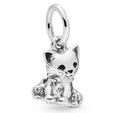 Bull Terrier Puppy Elephant Pendant 925 Silver Charm Jewelry