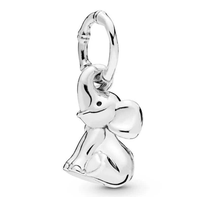 Bull Terrier Puppy Elephant Pendant 925 Silver Charm Jewelry