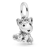 Bull Terrier Puppy Elephant Pendant 925 Silver Charm Jewelry