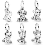Bull Terrier Puppy Elephant Pendant 925 Silver Charm Jewelry