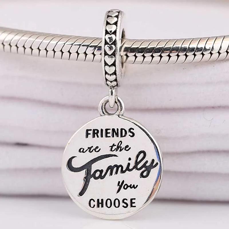 Enamel Family Pendant Bead for 925 Silver Bracelet DIY