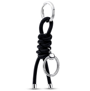 Fabric Charm Key Ring Pendant for 925 Sterling Silver Bead Bracelet