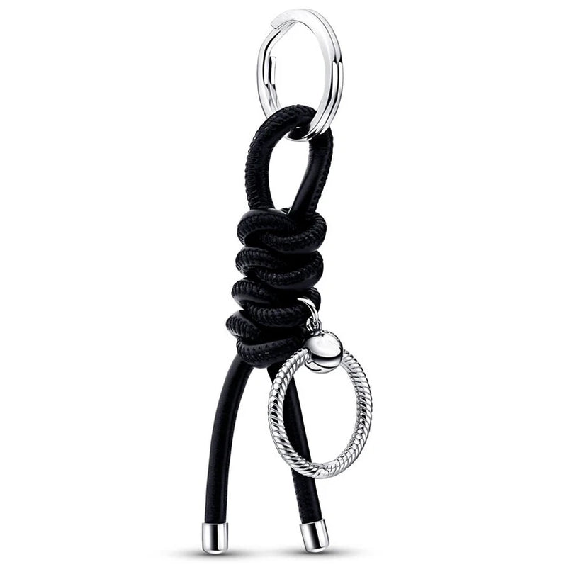 Fabric Charm Key Ring Pendant for 925 Sterling Silver Bead Bracelet