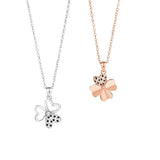 Grid Rose Clover Necklace 925 Silver Fine Jewelry Trefle Pendant Necklace
