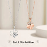 Grid Rose Clover Necklace 925 Silver Fine Jewelry Trefle Pendant Necklace