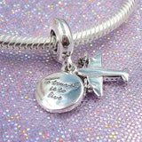 Travel Airplane Pendant Bead 925 Silver Charm for Europe Bracelet DIY