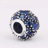 Baguette Crystal Beads 925 Silver Charm Bracelet Bangle DIY Jewelry