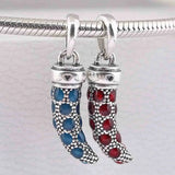 Boho Style Turquoise Amulet Necklace Pendant for 925 Silver Beads