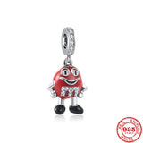 Red Chocolate Fit Pendant Charm Bracelet for Women DIY Jewelry