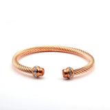 Stainless Steel Charm Cuff Bracelet Chain Link Wristband Bangles