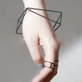 Minimalist Square Bangle Bracelet for Women