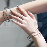 Minimalist Square Bangle Bracelet for Women