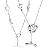 Sterling Silver T-Bar Chain Link Necklace for DIY Jewelry