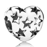 Love Heart Bow Bead Charms Fit Europe Bracelet