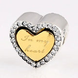 Shine In My Heart Beads Fit 925 Sterling Silver Bead Charm for Bracelet Bangle