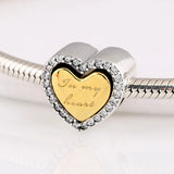 Shine In My Heart Beads Fit 925 Sterling Silver Bead Charm for Bracelet Bangle